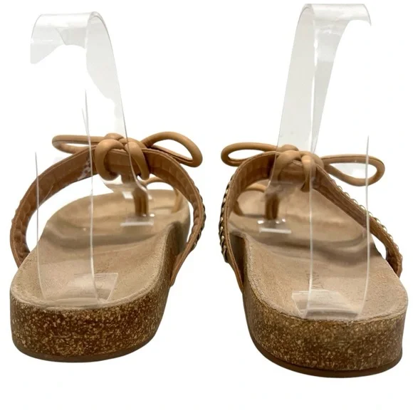 Ulla Johnson Jini Tan Gold Leather Casual Comfortable Slip On Sandals Womens 38 - Picture 8 of 14